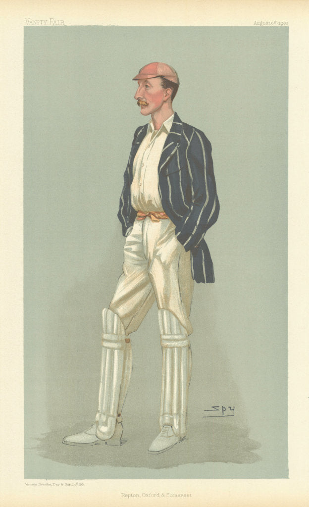 VANITY FAIR SPY CARTOON Lionel Palairet 'Repton, Oxford & Somerset' Cricket 1903